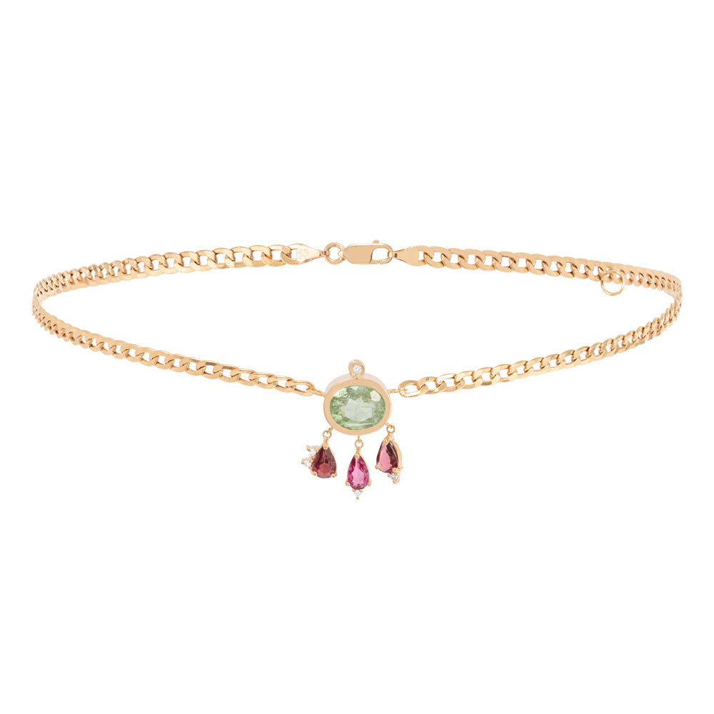 COLAR COM GOTAS DE TURMALINAS