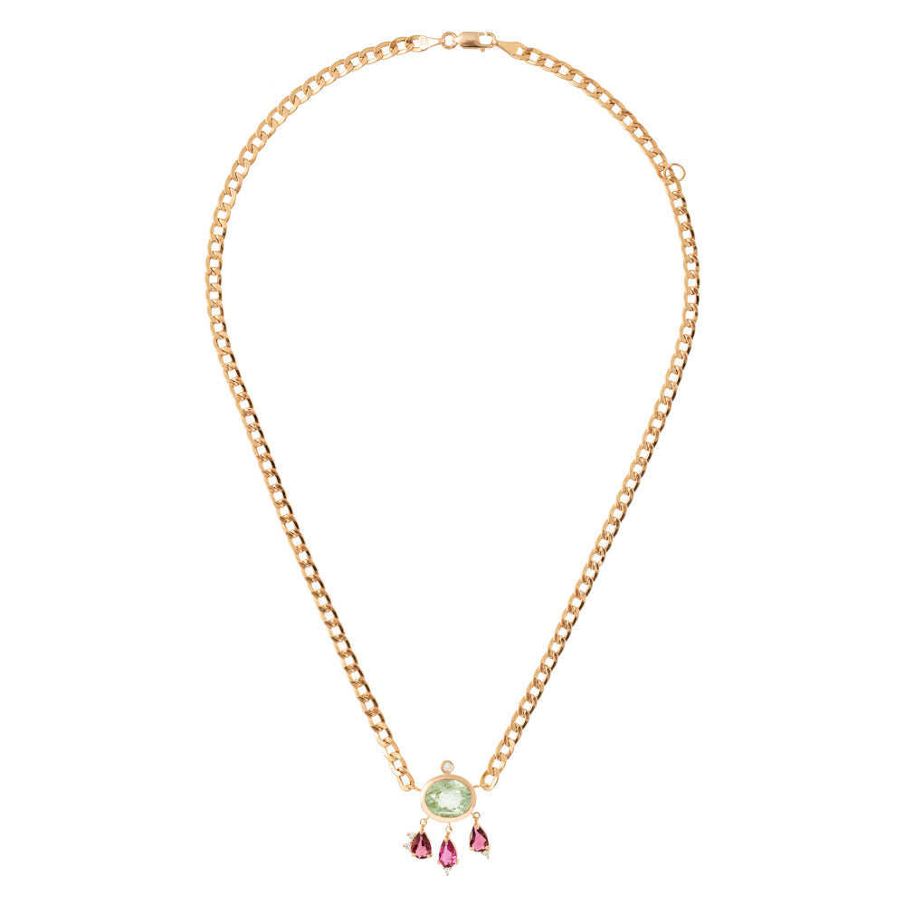 COLAR COM GOTAS DE TURMALINAS