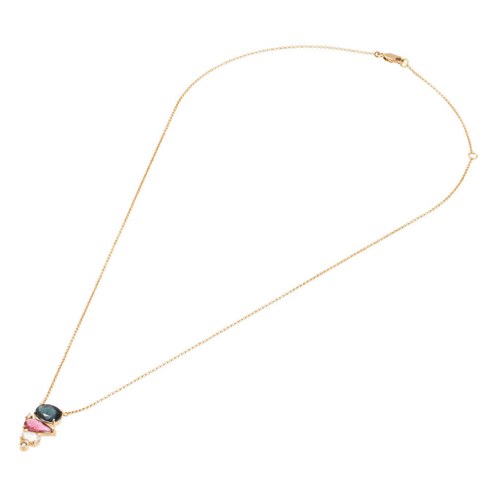 COLAR COM TURMALINA E MORGANITA