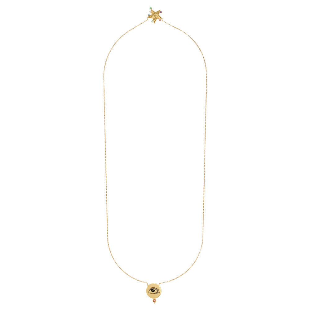 COLAR ESCAPULÁRIO COM ESTRELA E OLHO