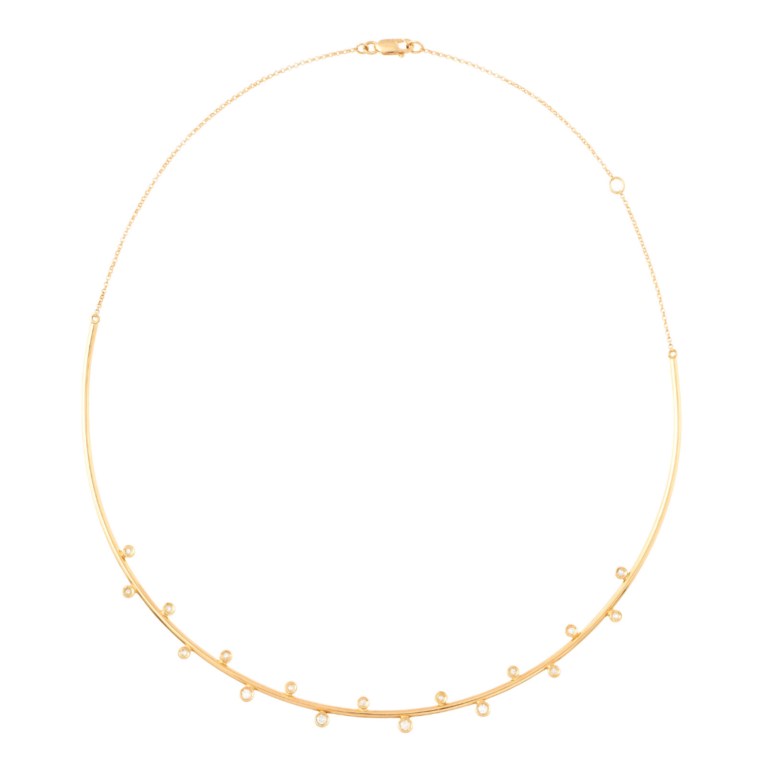 COLAR CHOKER  ARO RÍGIDO COM DIAMANTES