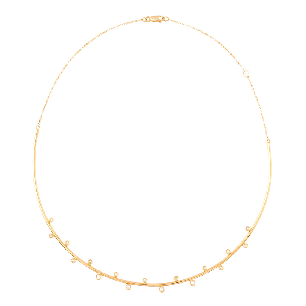 COLAR CHOKER  ARO RÍGIDO COM DIAMANTES