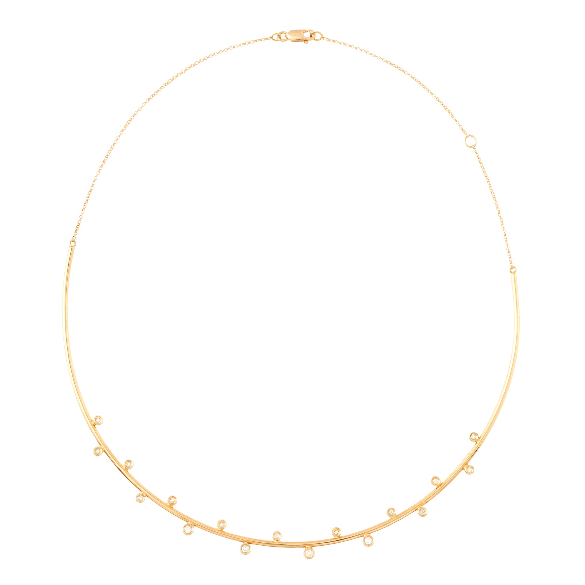 COLAR CHOKER  ARO RÍGIDO COM DIAMANTES