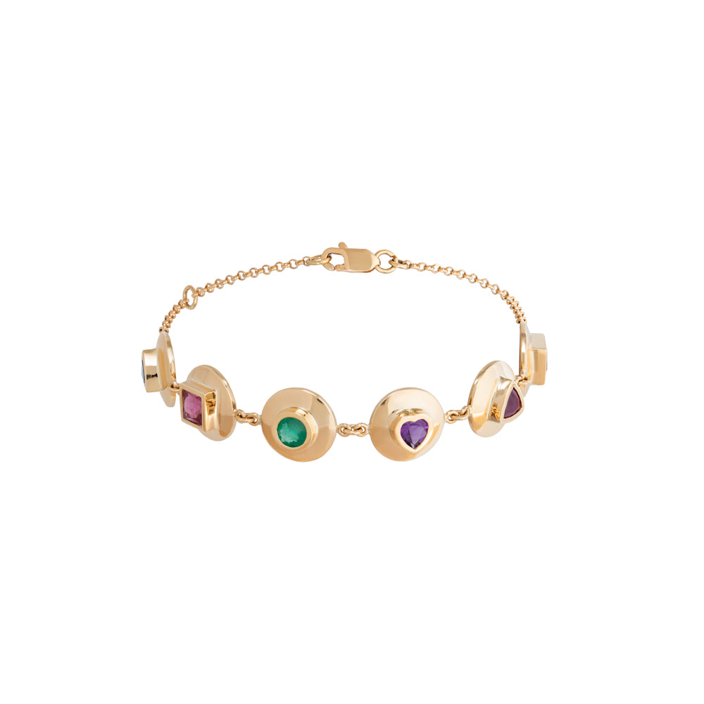 PULSEIRA COM GEMAS COLORIDAS