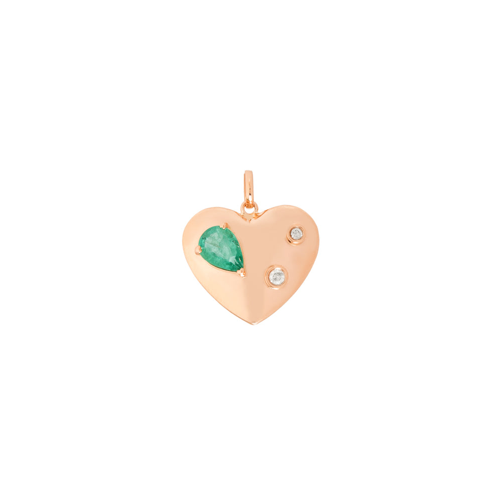 PINGENTE COM ESMERALDA E DIAMANTES