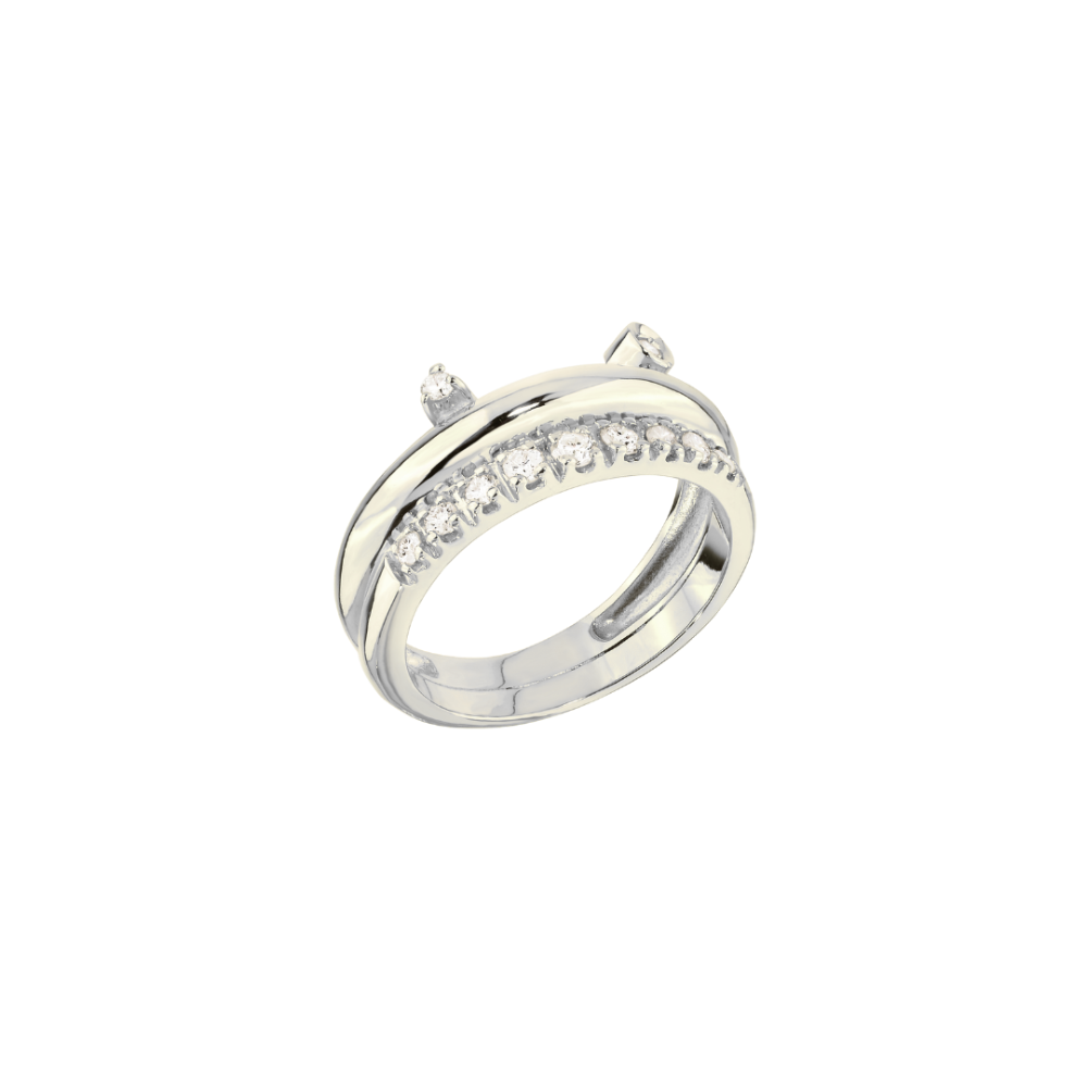 ANEL DUPLO COM DIAMANTES