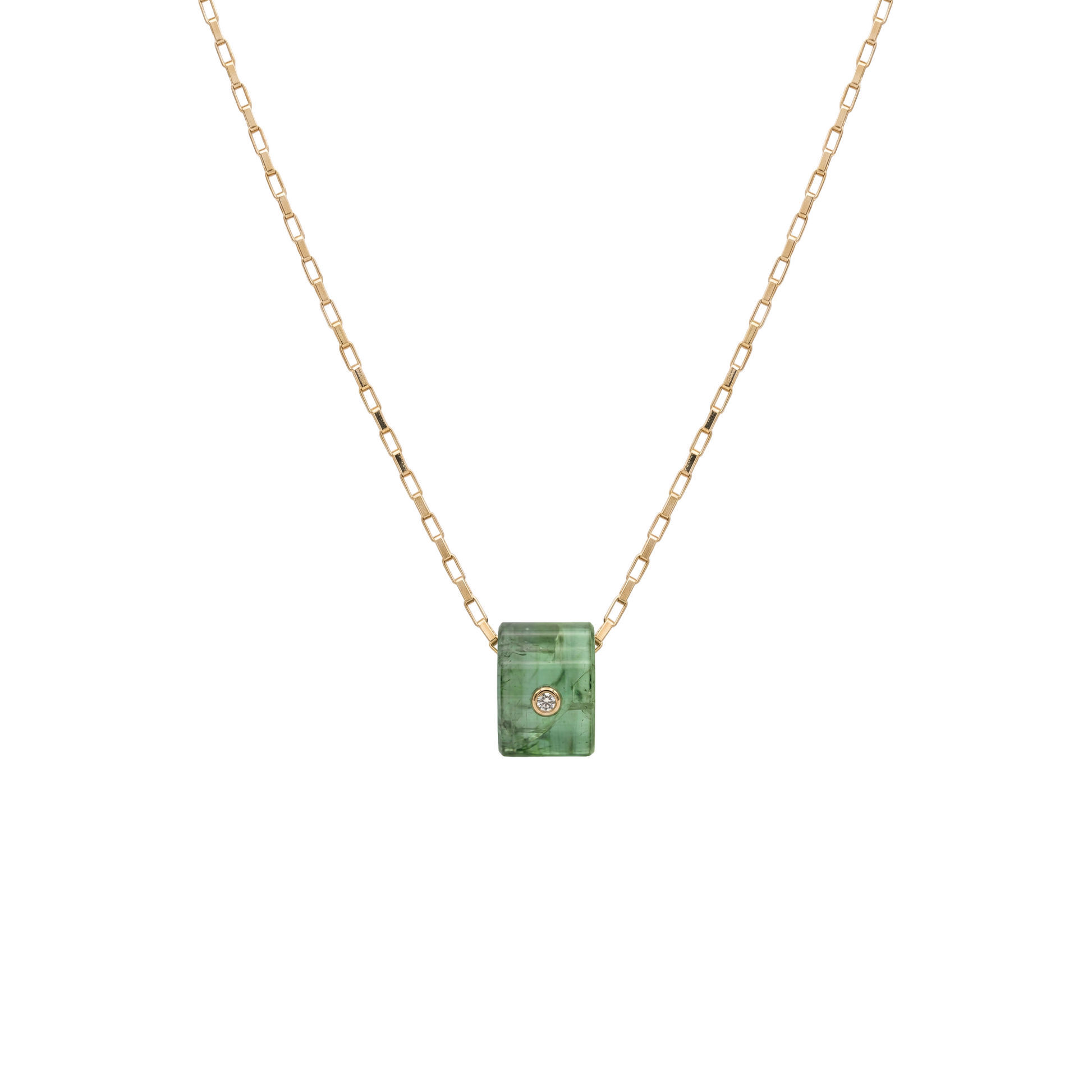 PINGENTE SEPARADOR TURMALINA VERDE COM DIAMANTE