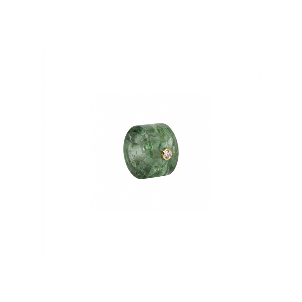 PINGENTE SEPARADOR TURMALINA VERDE COM DIAMANTE