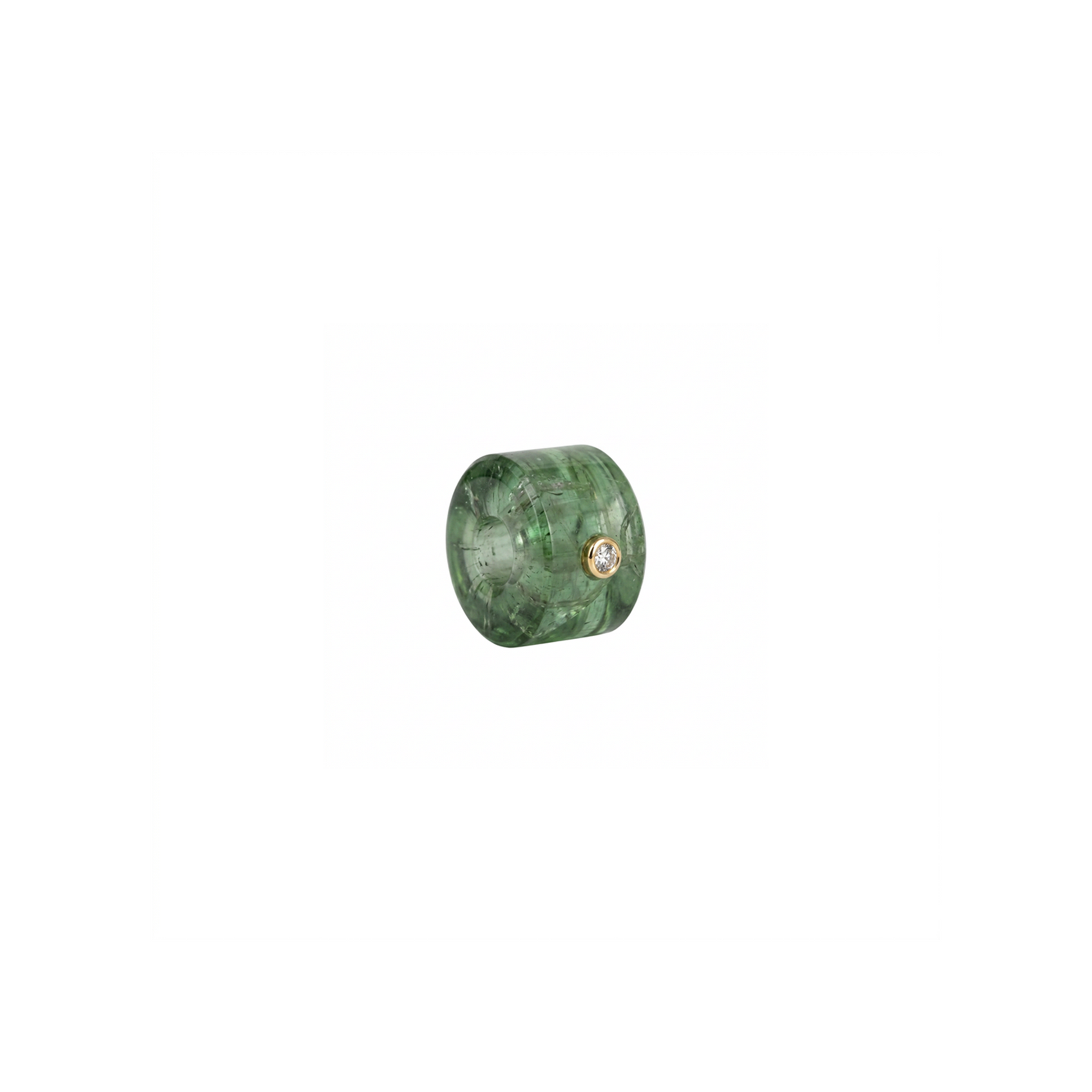 PINGENTE SEPARADOR TURMALINA VERDE COM DIAMANTE