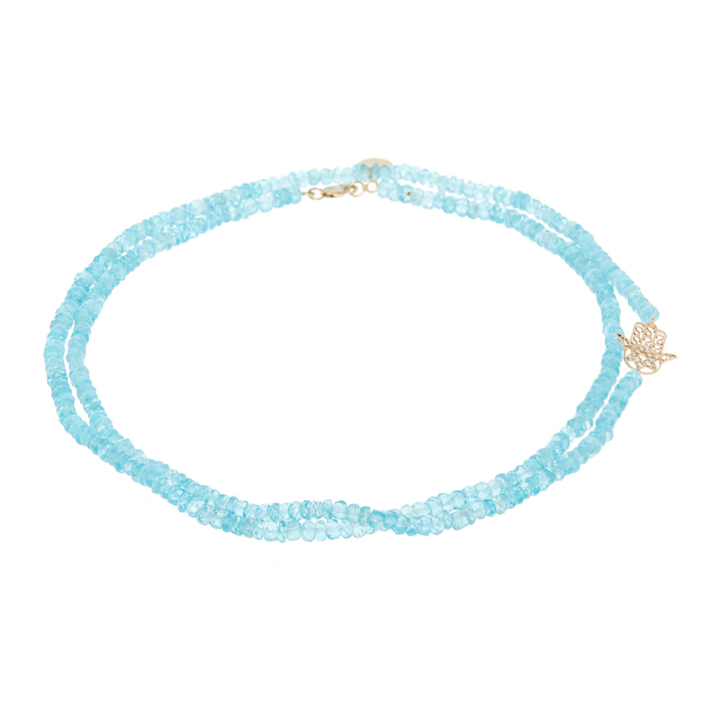 COLAR APATITA COM PINGENTE MÃO DE HAMSÁ