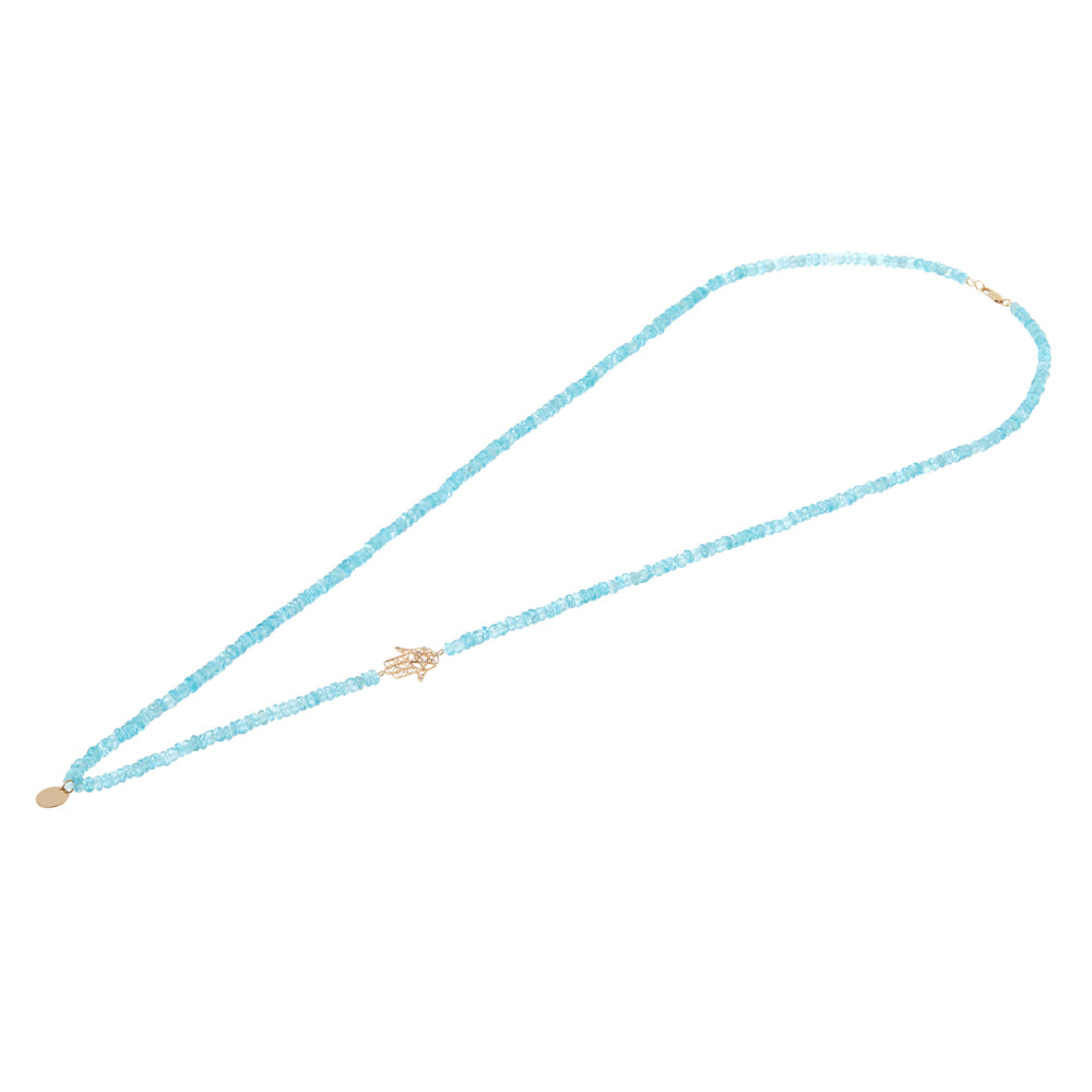 COLAR APATITA COM PINGENTE MÃO DE HAMSÁ