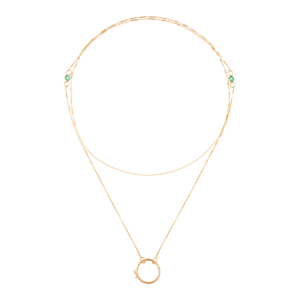 COLAR ELO CENTRAL COM ESMERALDAS