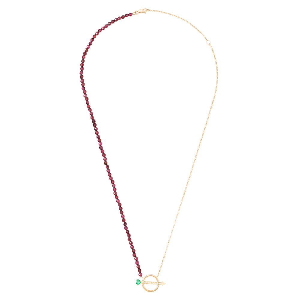 COLAR DUO COM FLECHA E GEMAS