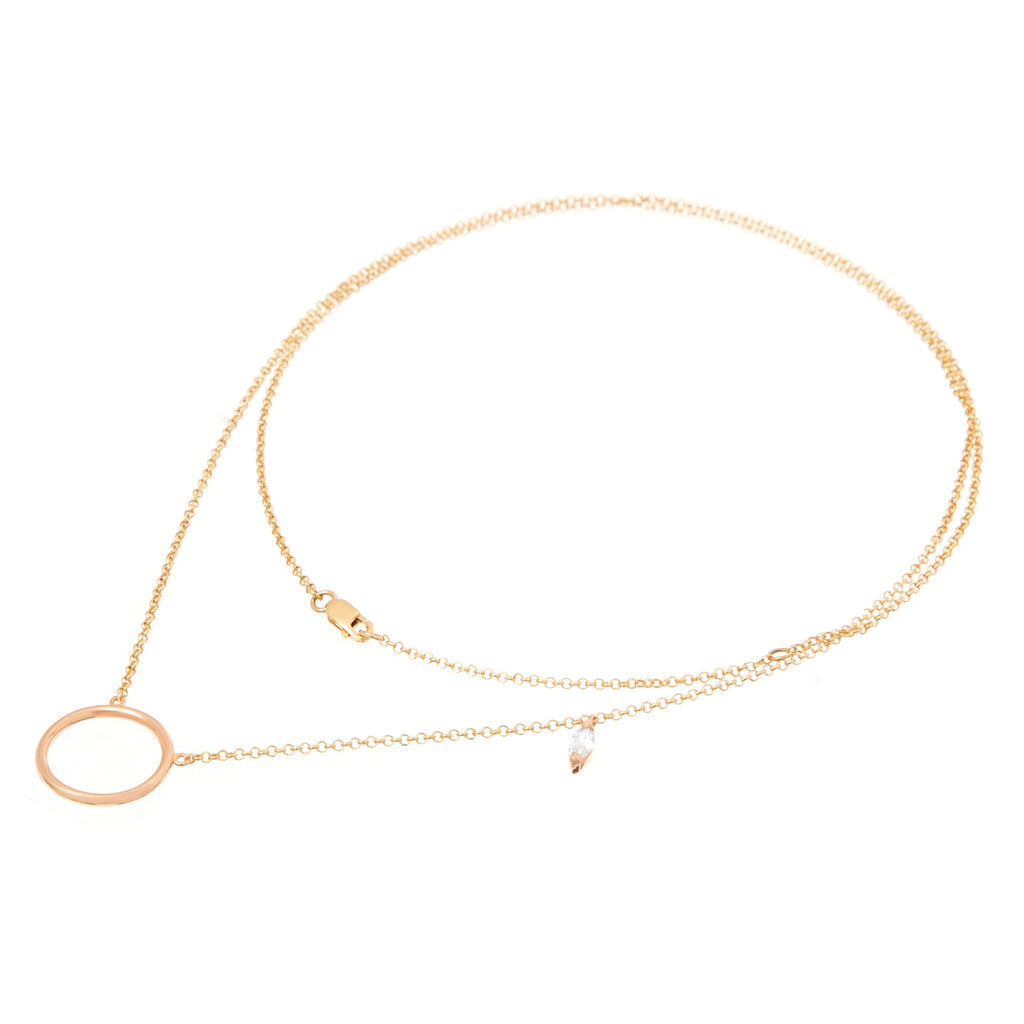 COLAR COM ELO E SAFIRA INCOLOR