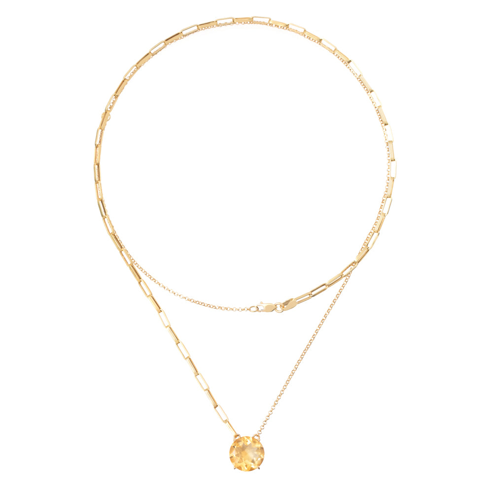 COLAR DUO COM CITRINO