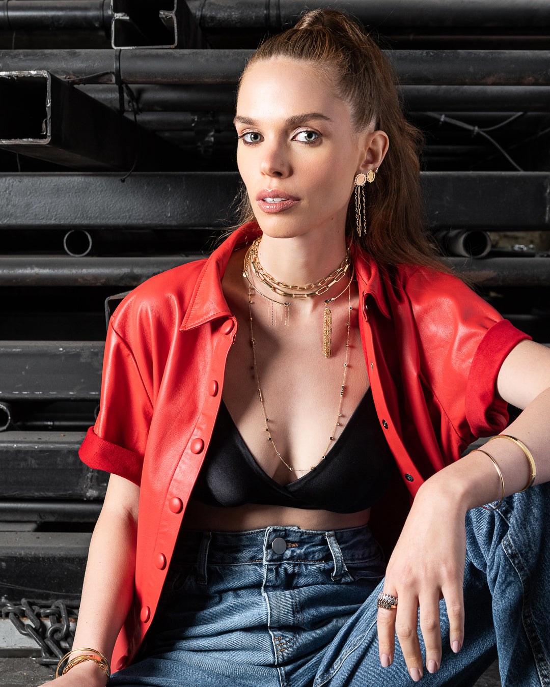 COLAR COM DIAMANTE BRANCO, NEGRO, CHOCOLATE E CITRINO