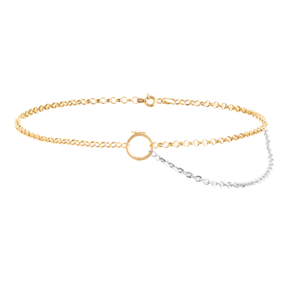 COLAR DOIS FIOS COM ELO CENTRAL