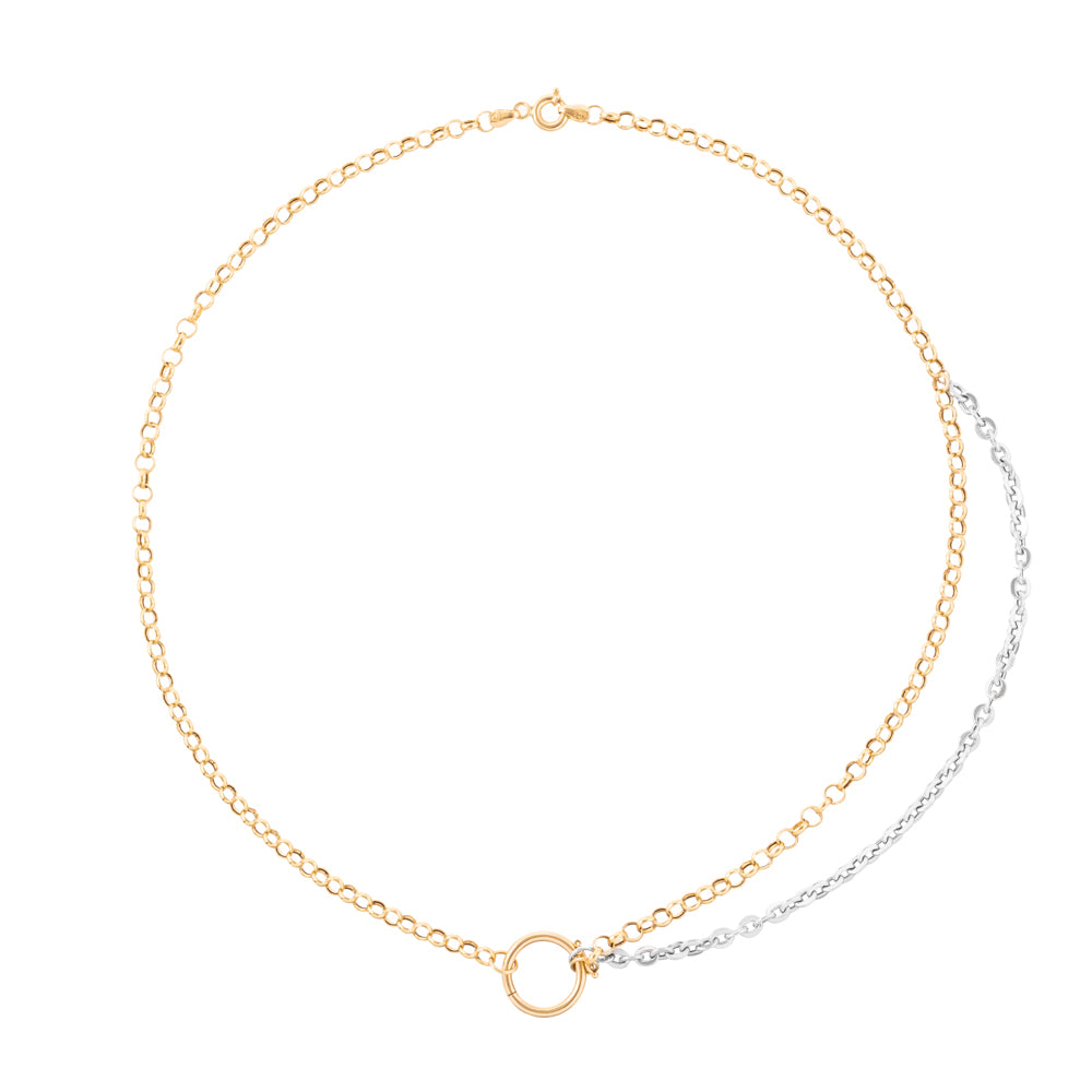 COLAR DOIS FIOS COM ELO CENTRAL