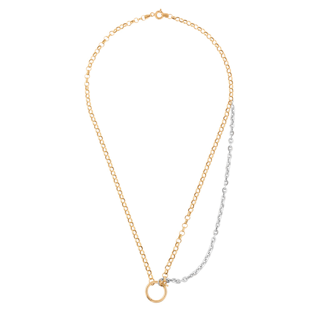 COLAR DOIS FIOS COM ELO CENTRAL