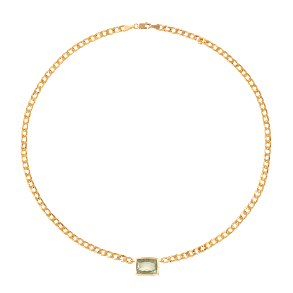 COLAR FIO GRUMMER COM TURMALINA VERDE