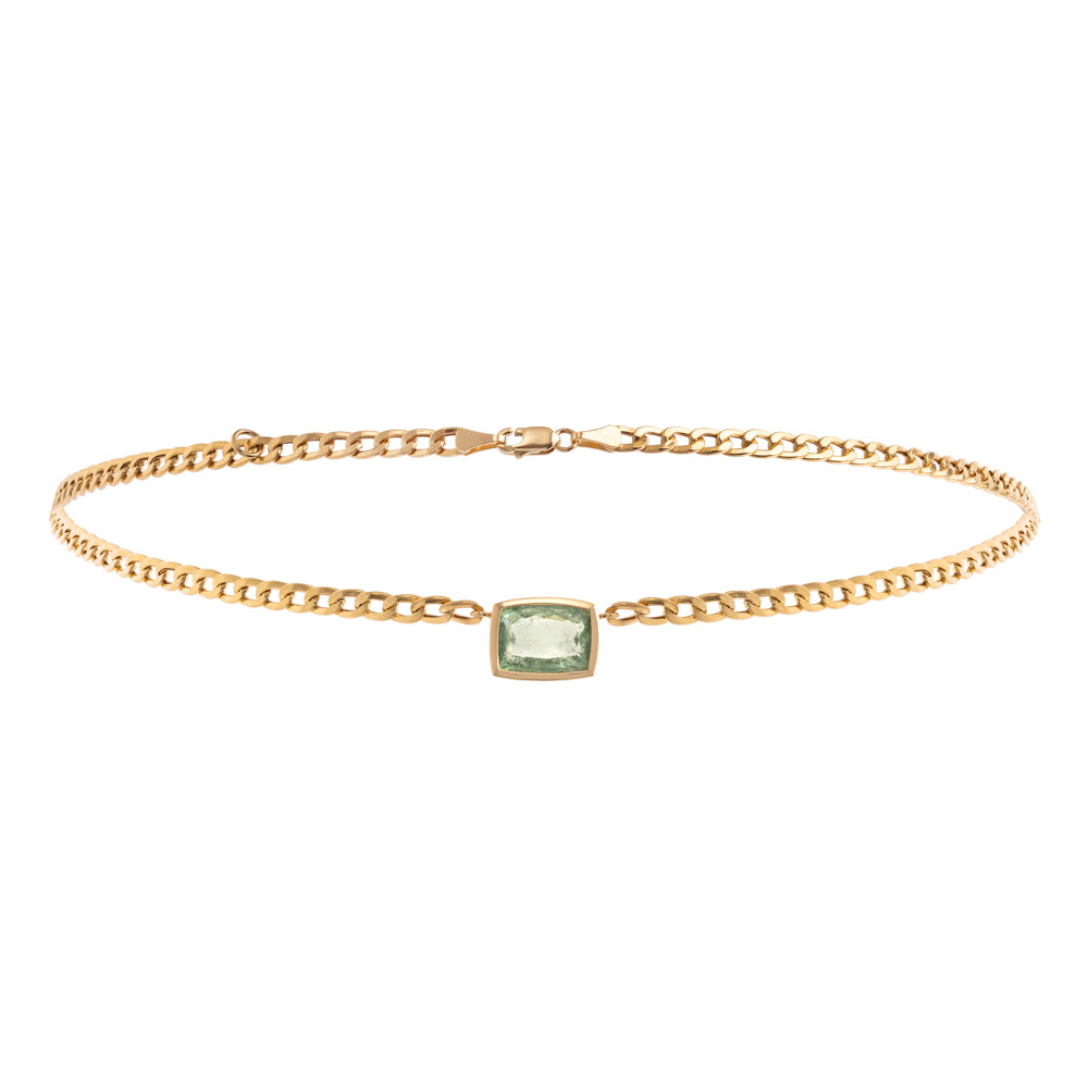 COLAR FIO GRUMMER COM TURMALINA VERDE