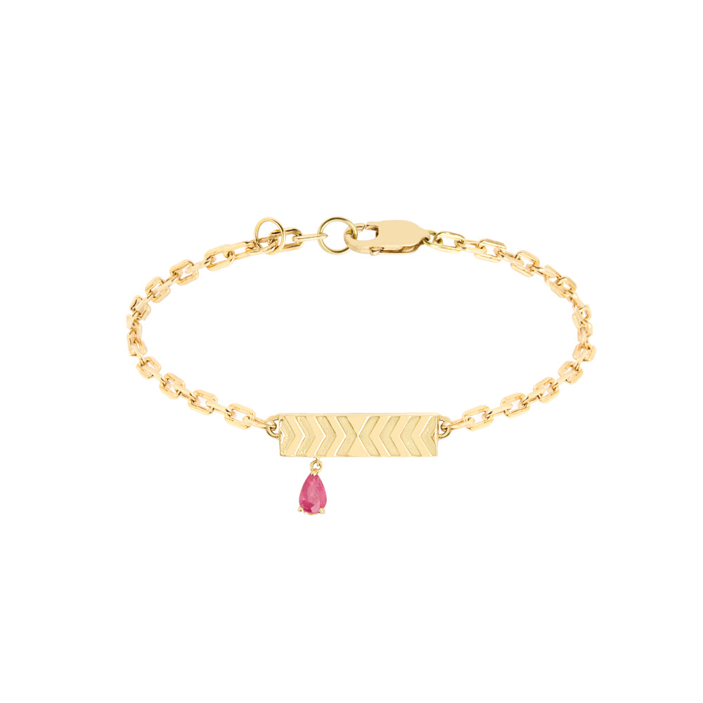 PULSEIRA PALITO COM RUBI