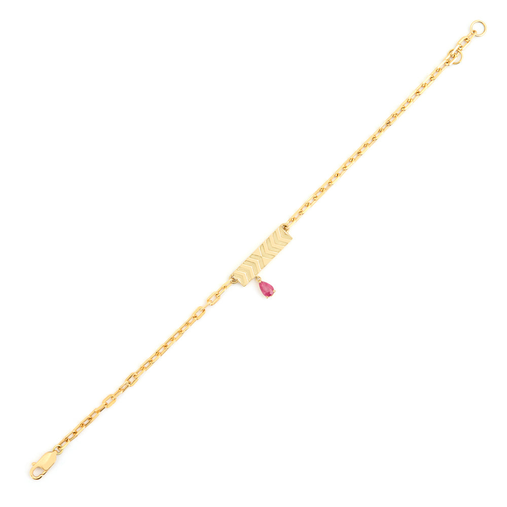 PULSEIRA PALITO COM RUBI