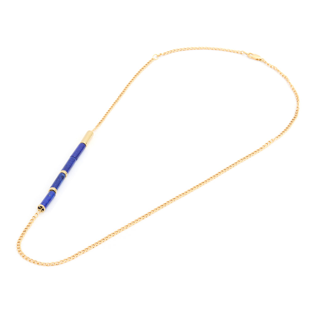 COLAR COM SEPARADORES DE LÁPIS LAZÚLI