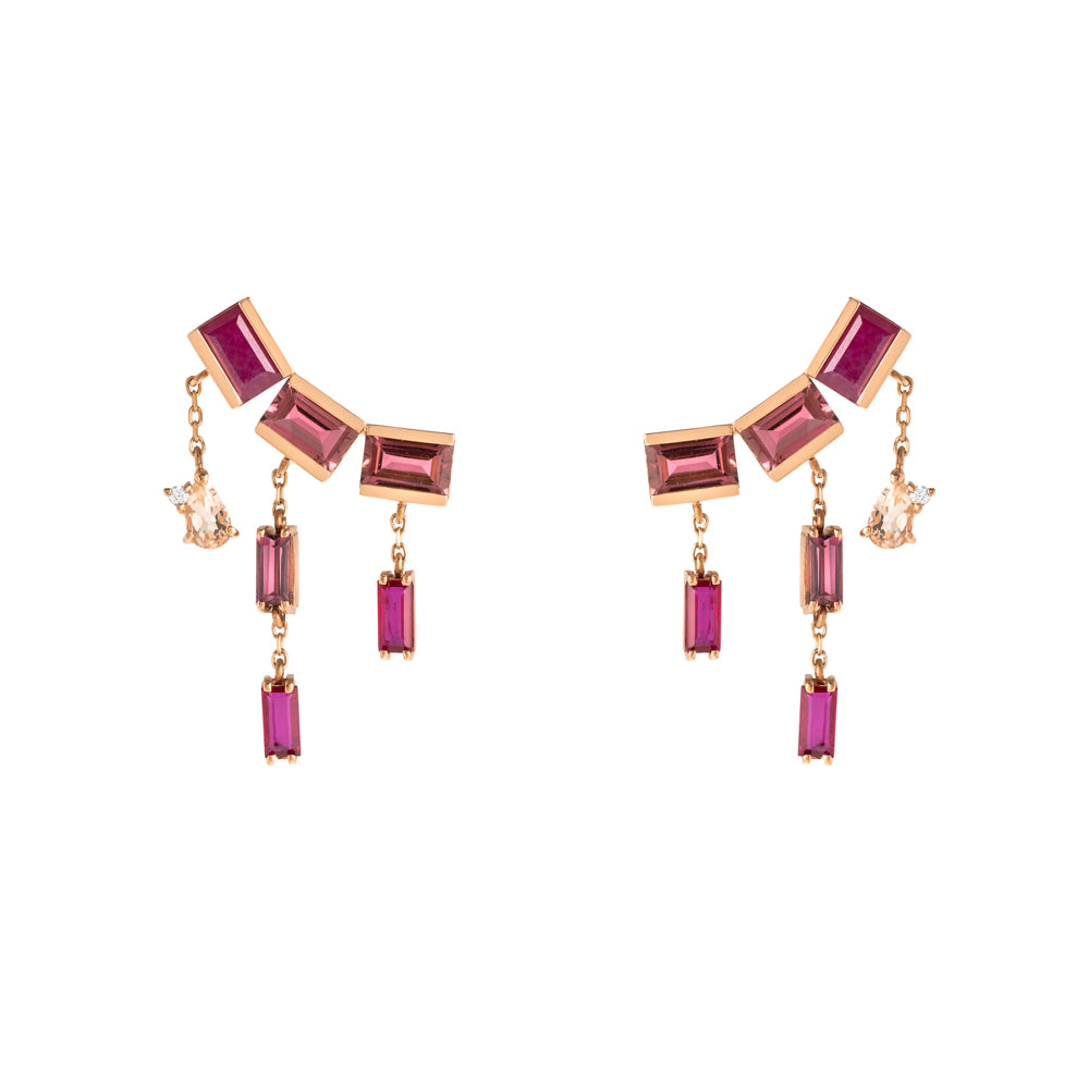 BRINCO EARCUFF BAGUETES COM FRANJAS