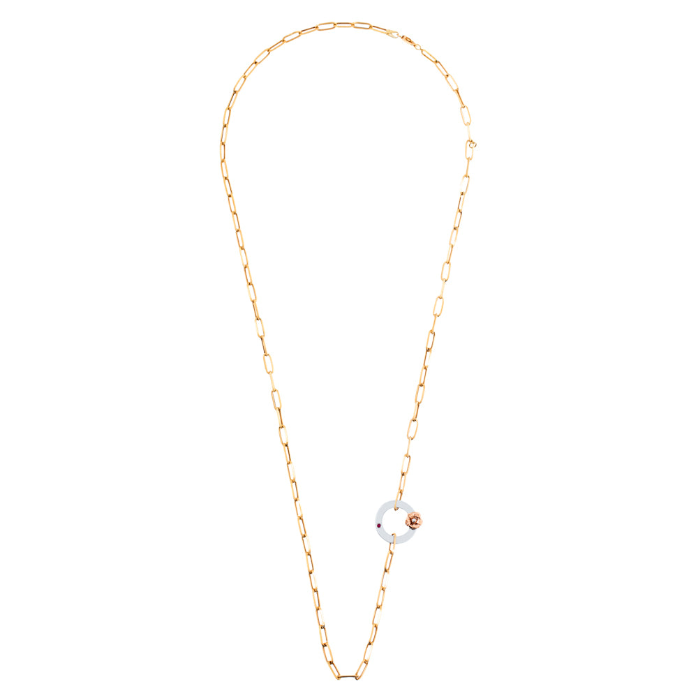 COLAR COM ROSA E RUBI