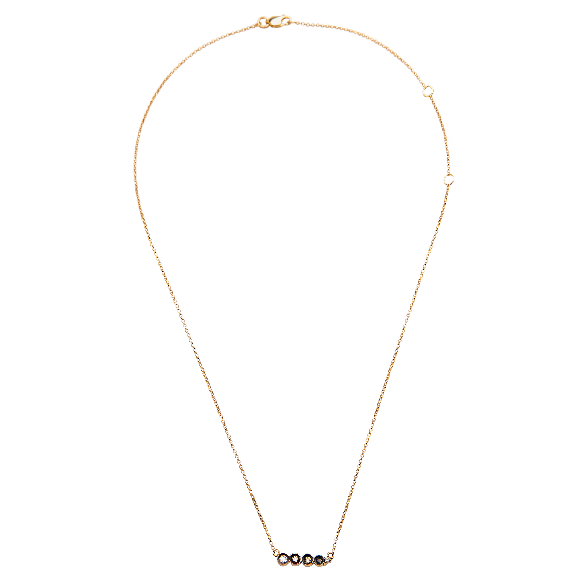 COLAR CHOKER COM DIAMANTES BRANCO, CHOCOLATE E NEGRO