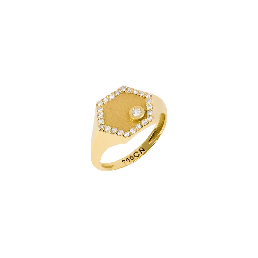 ANEL DEDINHO COM DIAMANTES