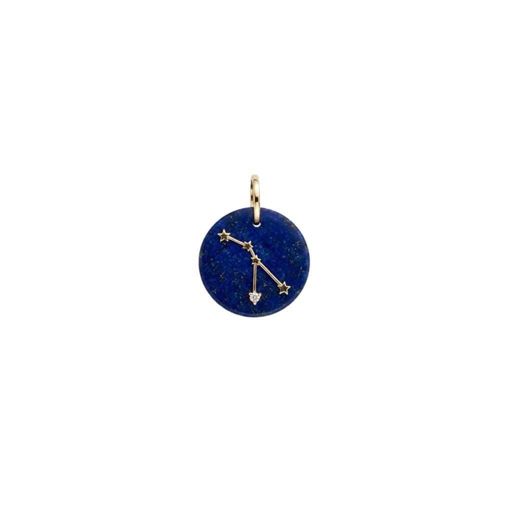 PINGENTE SIGNOS COM LÁPIS LAZÚLI E DIAMANTE