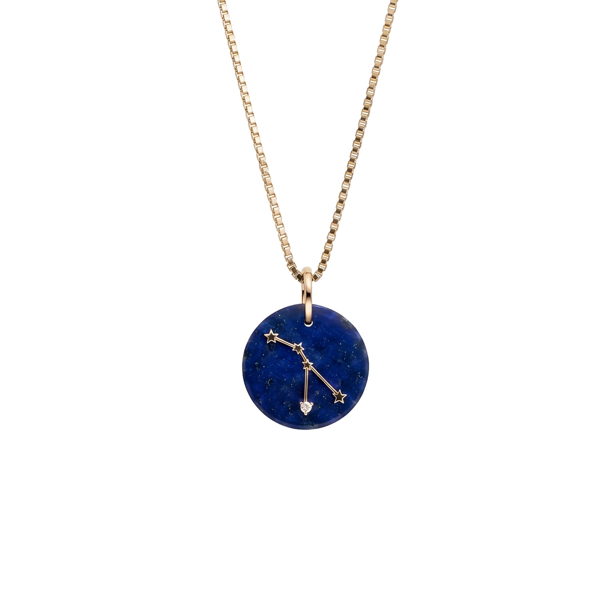 PINGENTE SIGNOS COM LÁPIS LAZÚLI E DIAMANTE