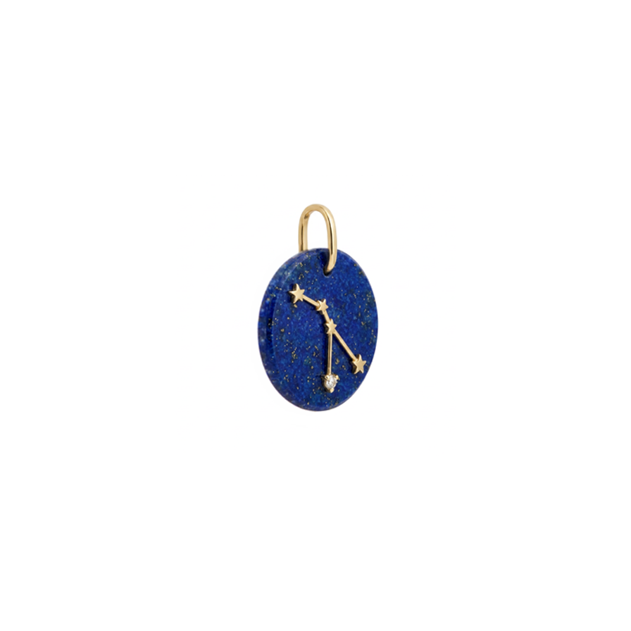 PINGENTE SIGNOS COM LÁPIS LAZÚLI E DIAMANTE