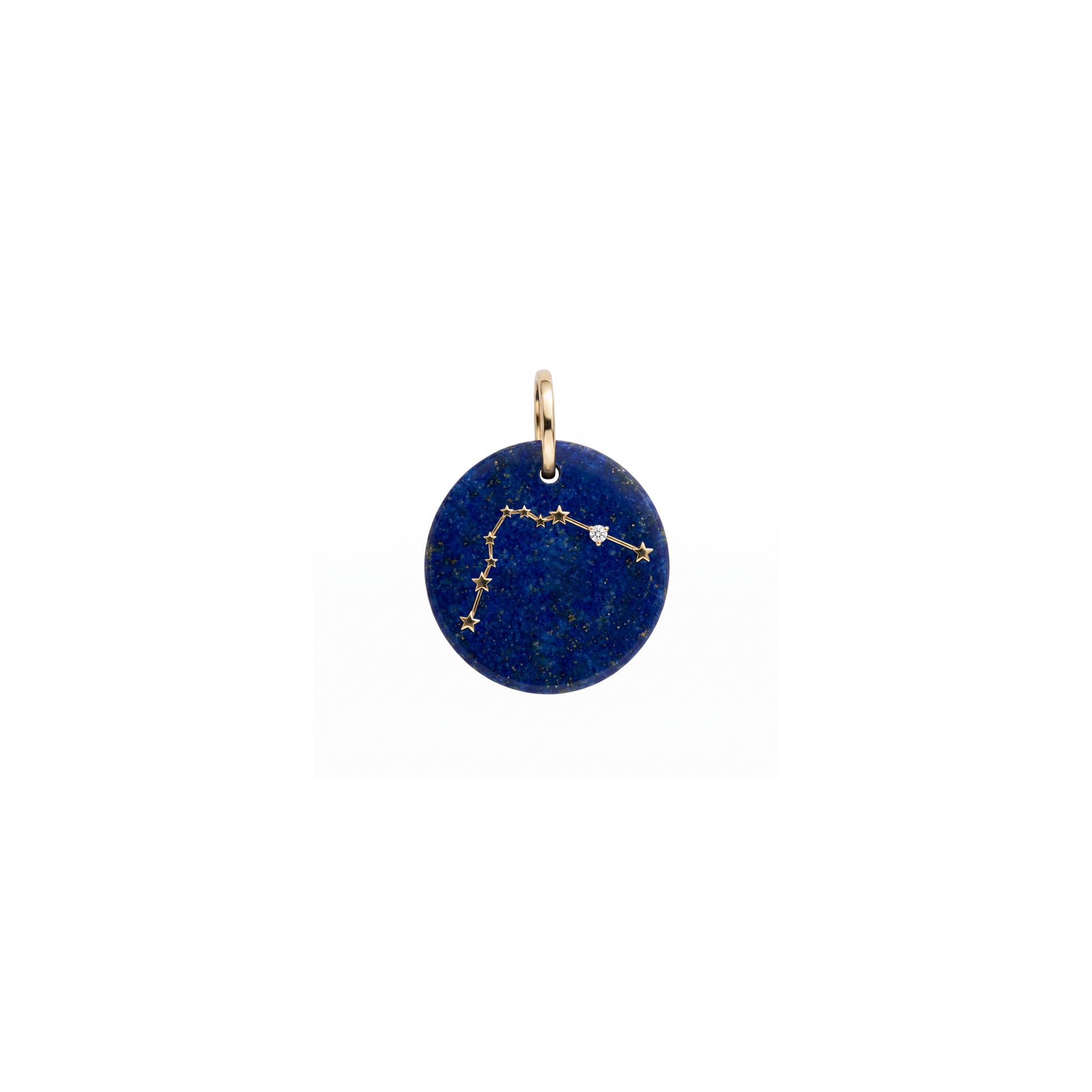 PINGENTE SIGNOS COM LÁPIS LAZÚLI E DIAMANTE