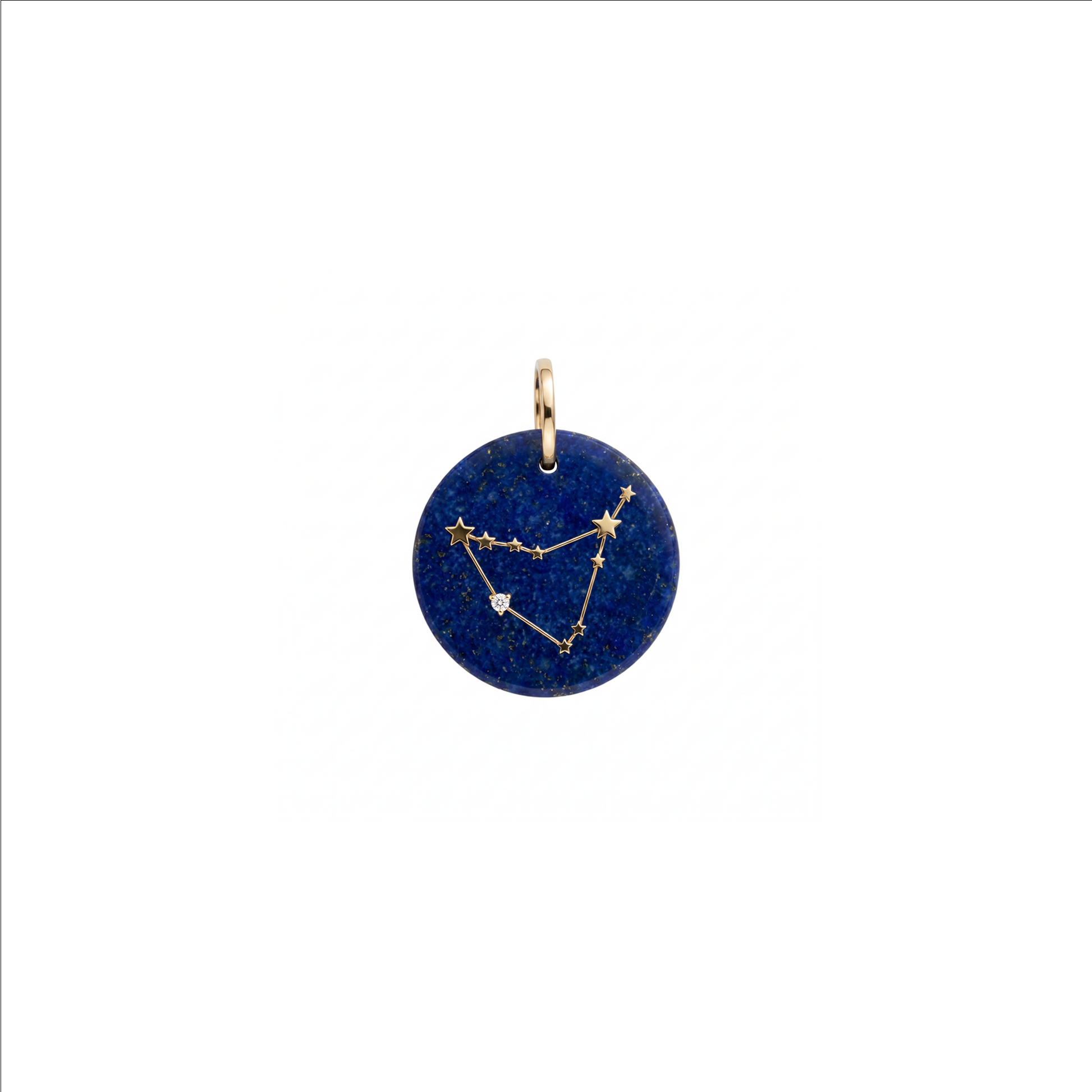 PINGENTE SIGNOS COM LÁPIS LAZÚLI E DIAMANTE