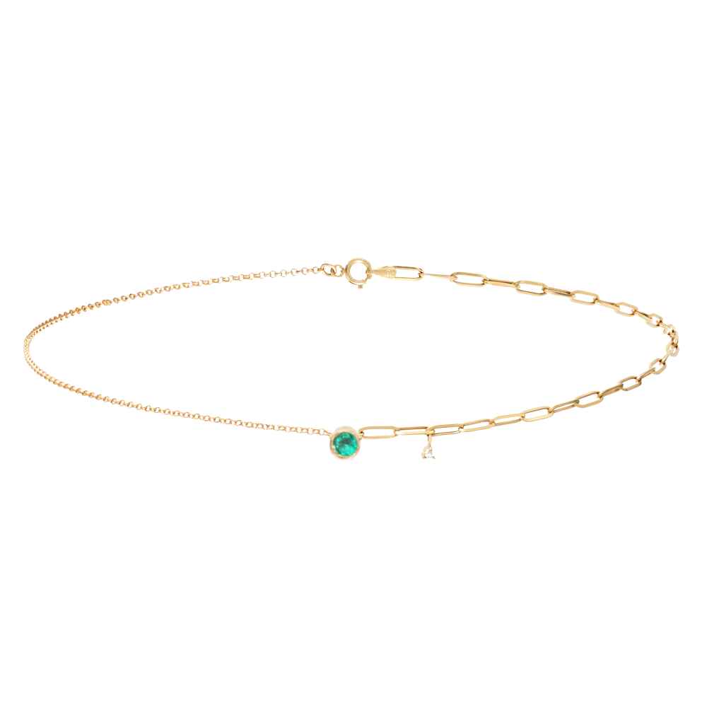 COLAR PONTO DE LUZ DE ESMERALDA