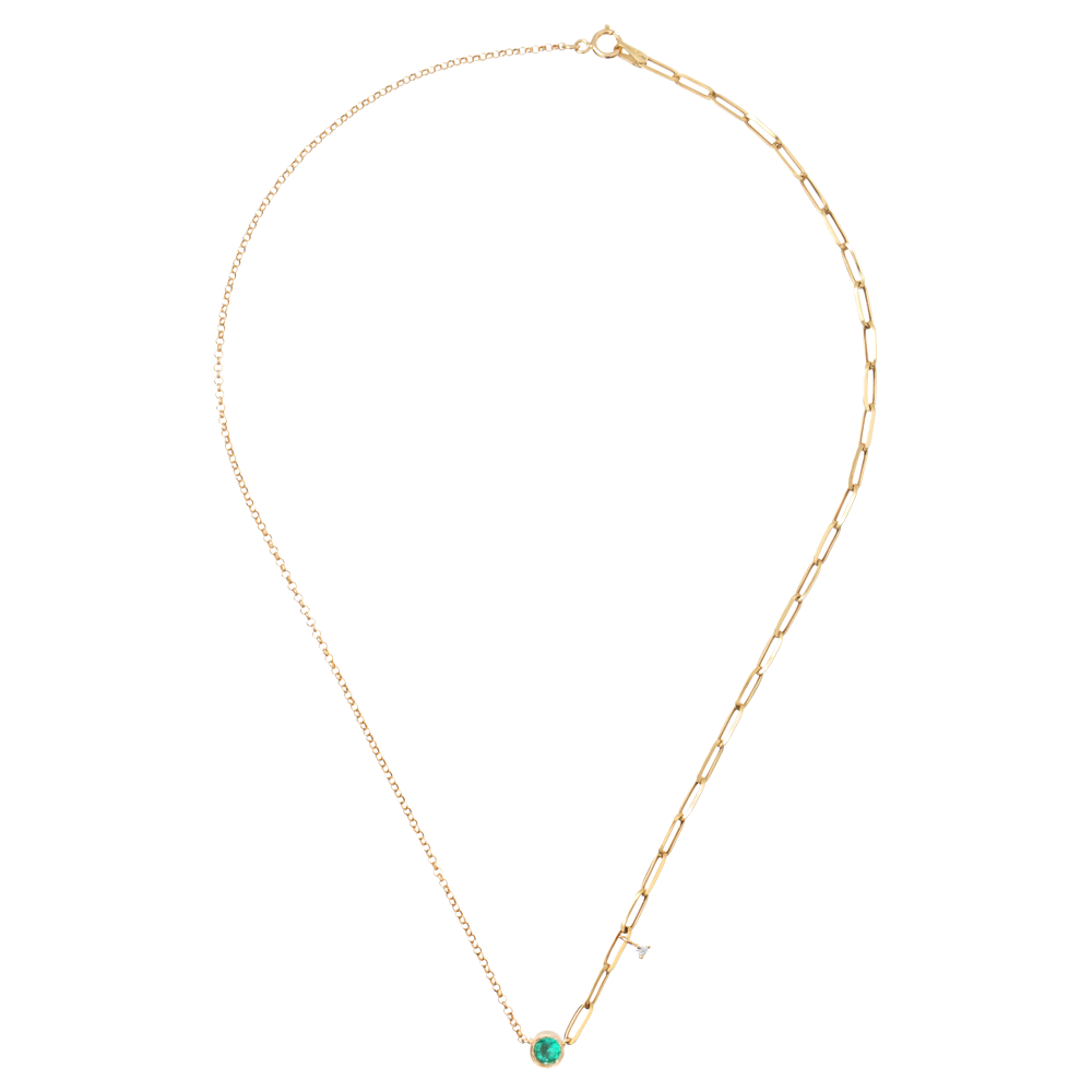 COLAR PONTO DE LUZ DE ESMERALDA