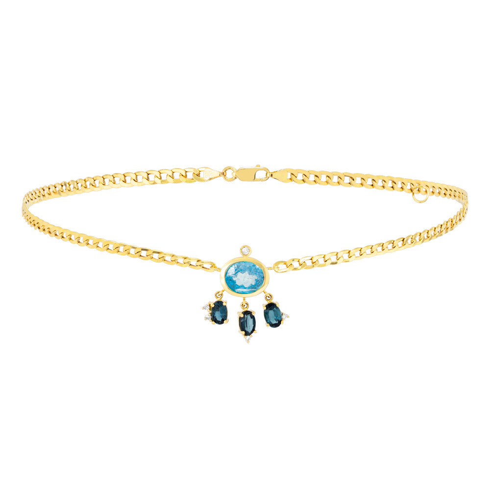 COLAR COM GOTAS DE TOPÁZIO