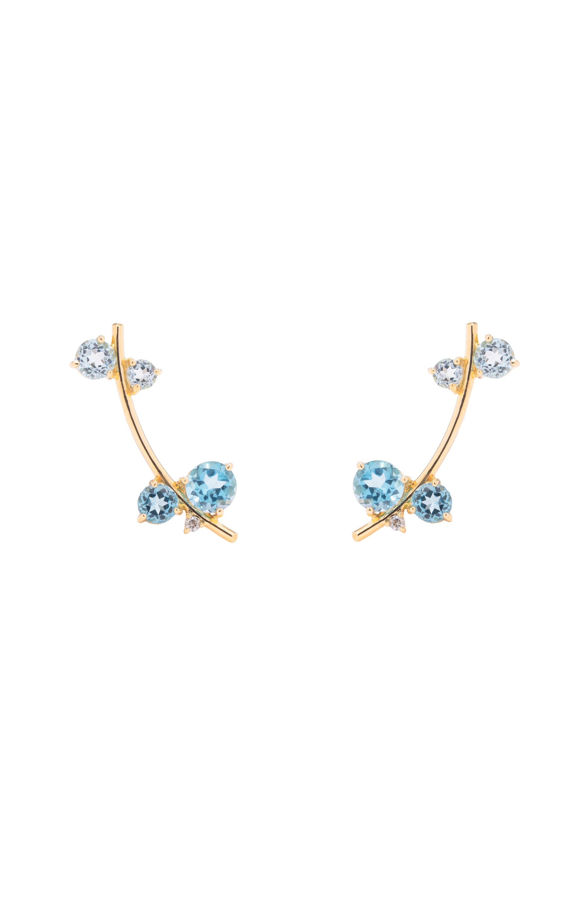 BRINCO EARCUFF COM TOPÁZIO SKY E APATITA