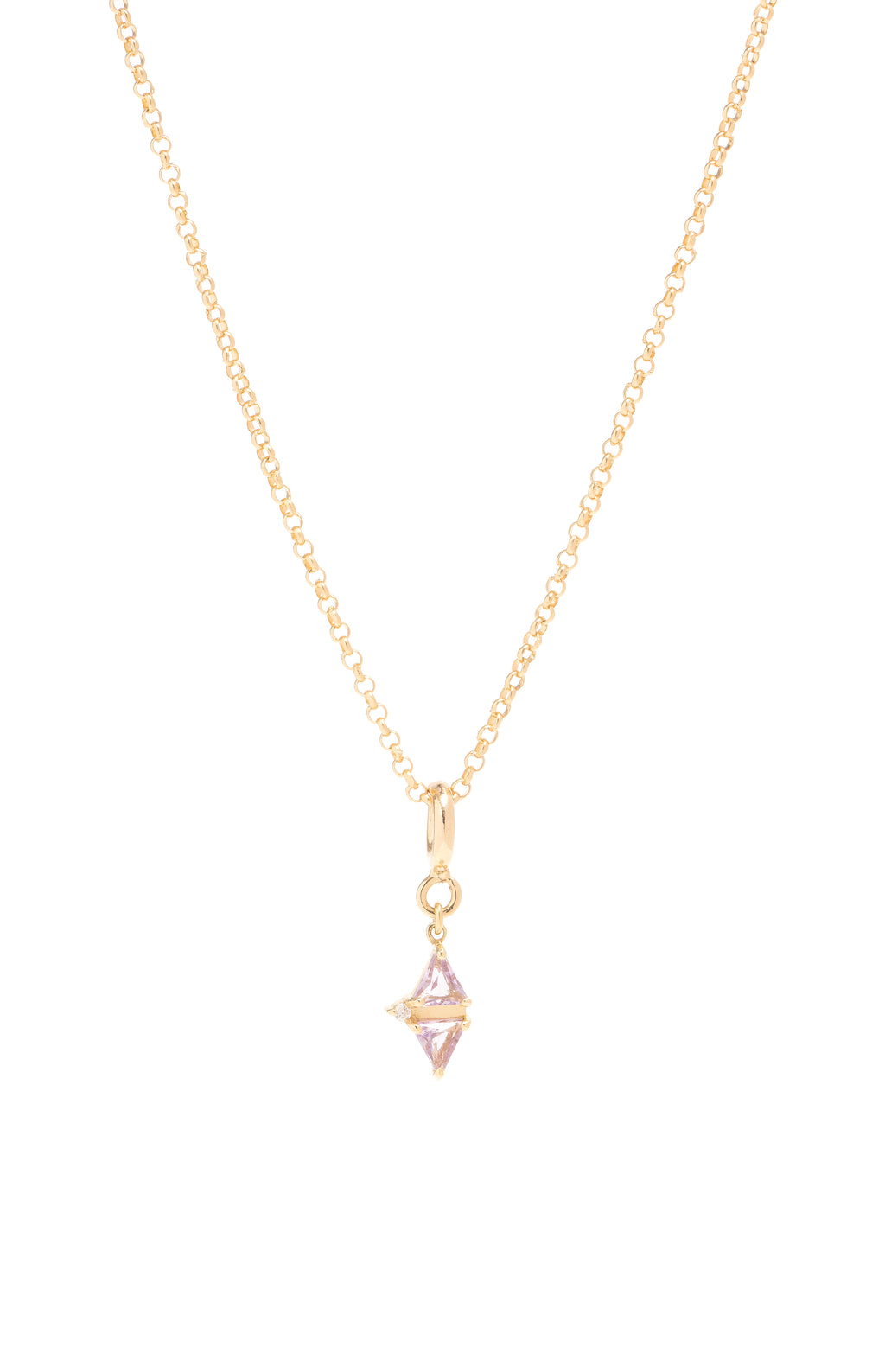 PINGENTE AMETISTA E DIAMANTE