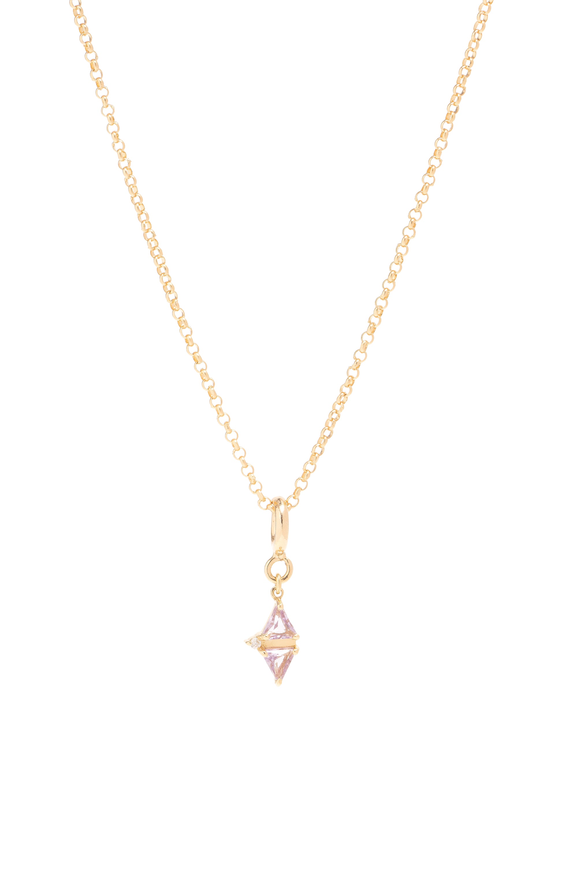 PINGENTE AMETISTA E DIAMANTE