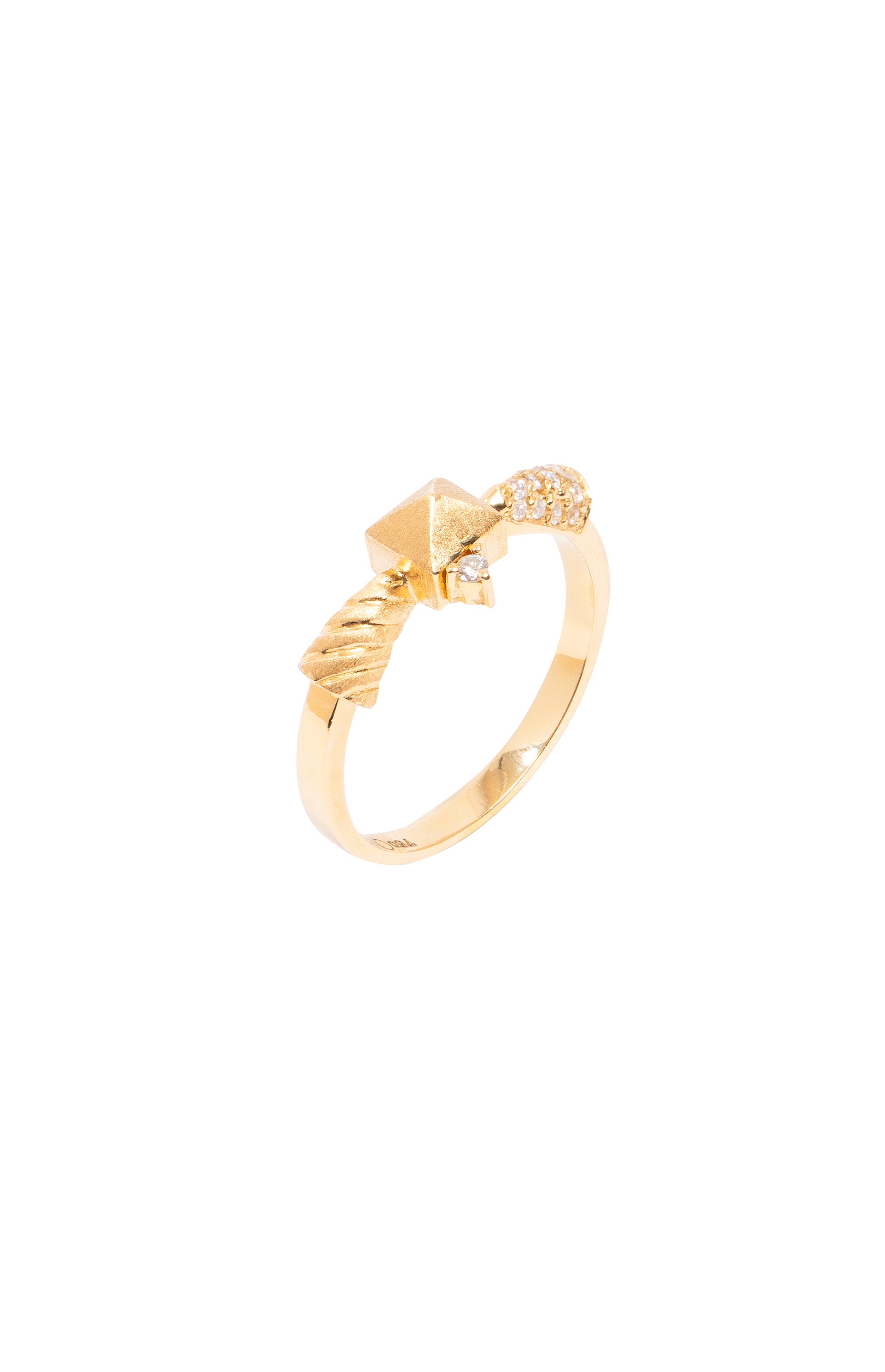 ANEL SPIKE COM DIAMANTE