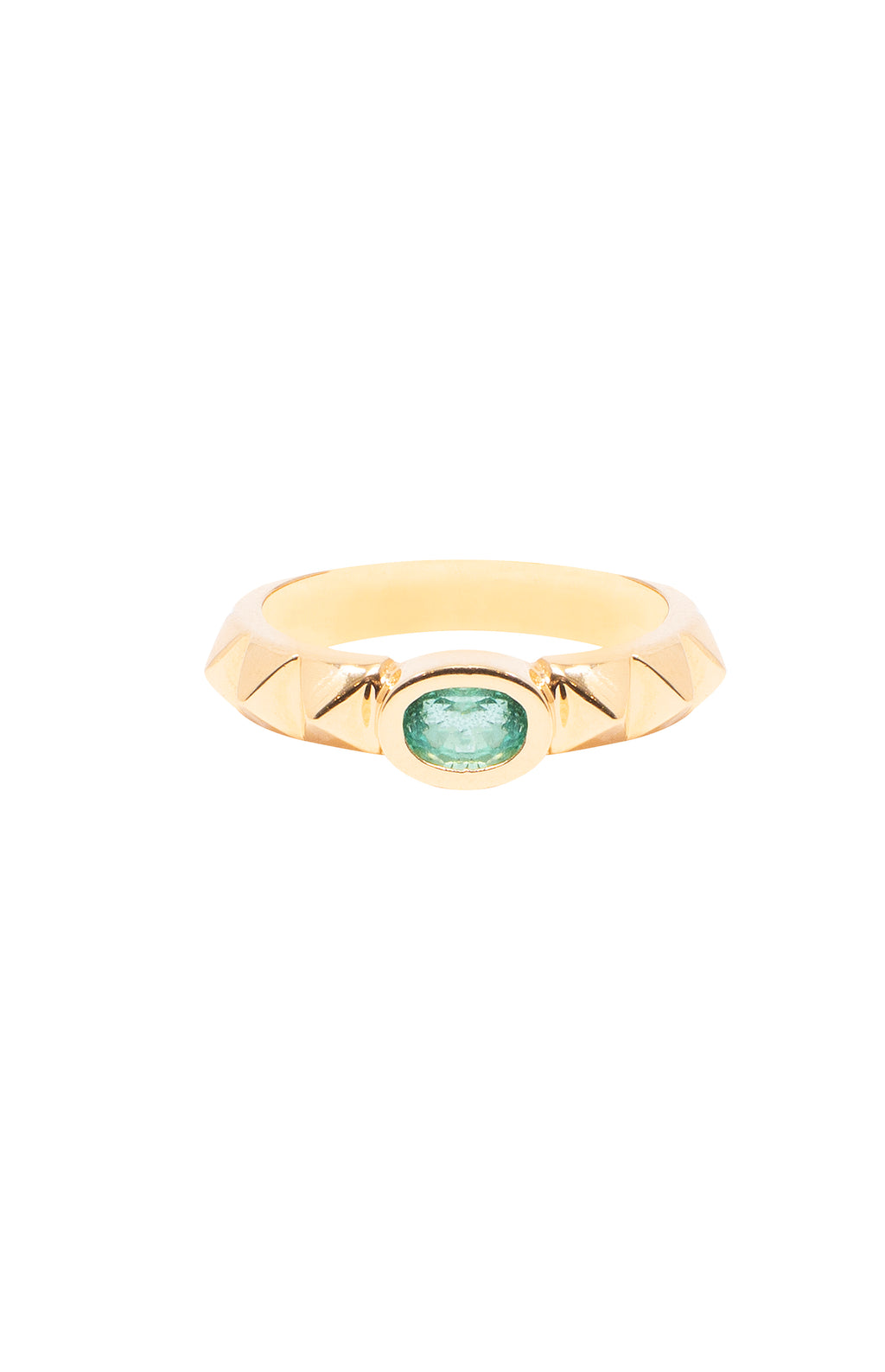 ANEL SPIKE COM ESMERALDA