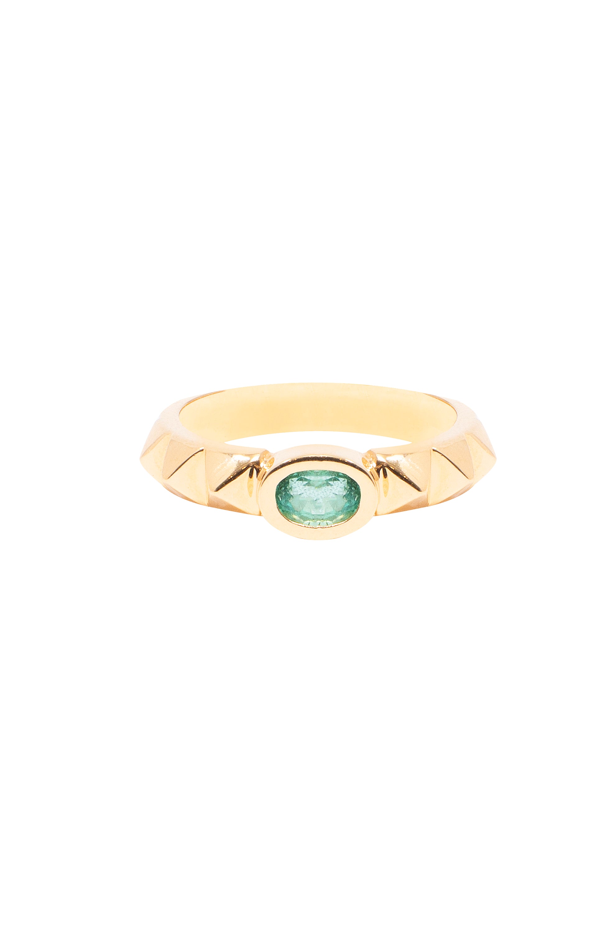 ANEL SPIKE COM ESMERALDA