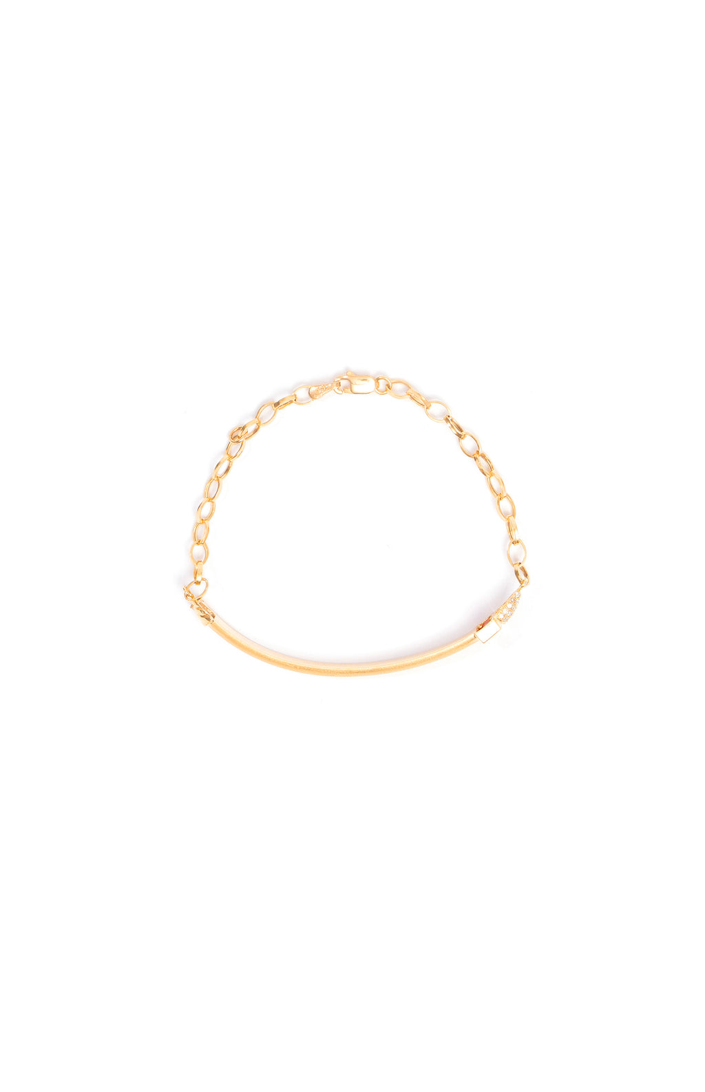 PULSEIRA MEIO ARO COM RUBI E DIAMANTE