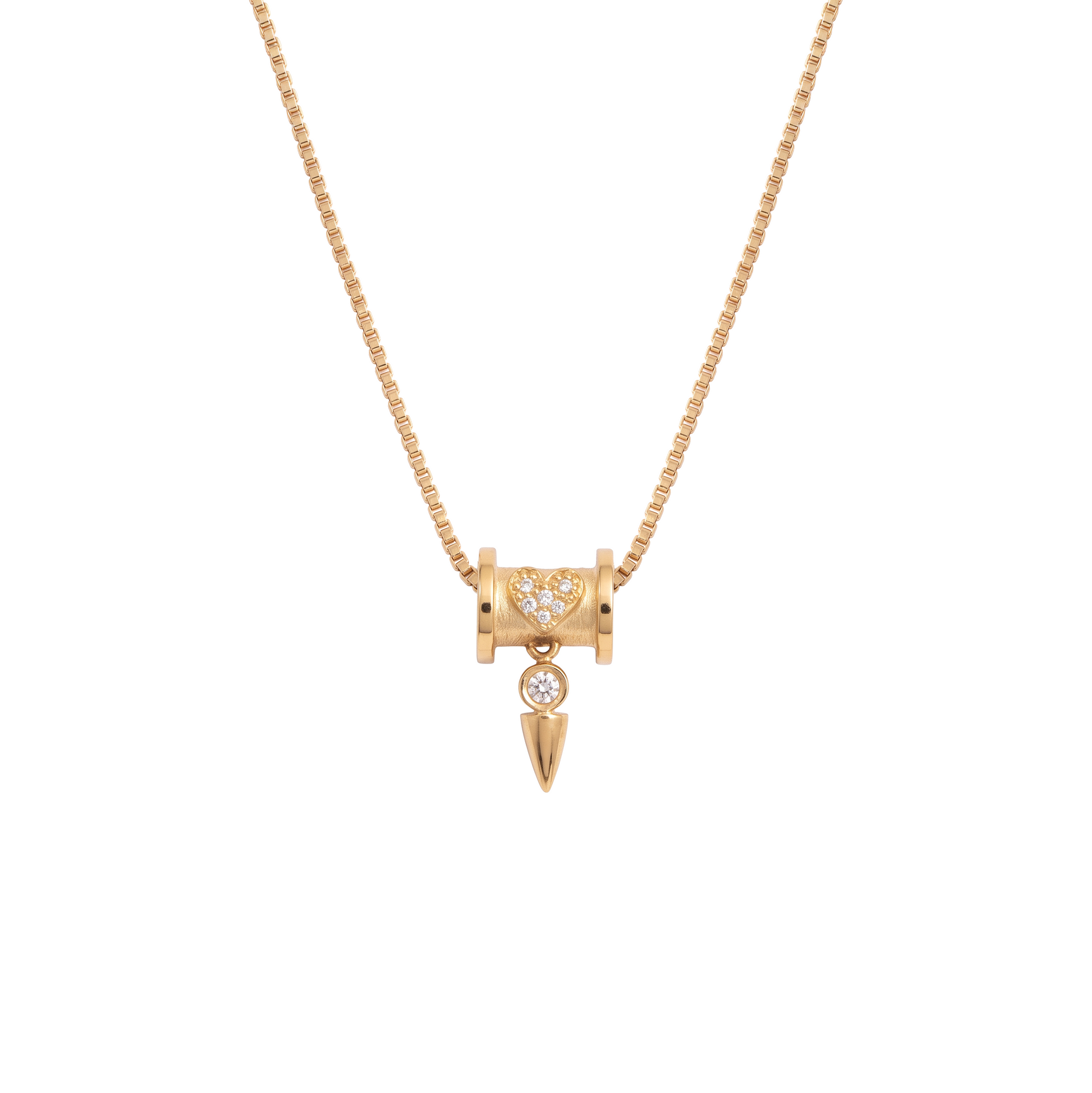 PINGENTE SEPARADOR CORAÇÃO COM DIAMANTE