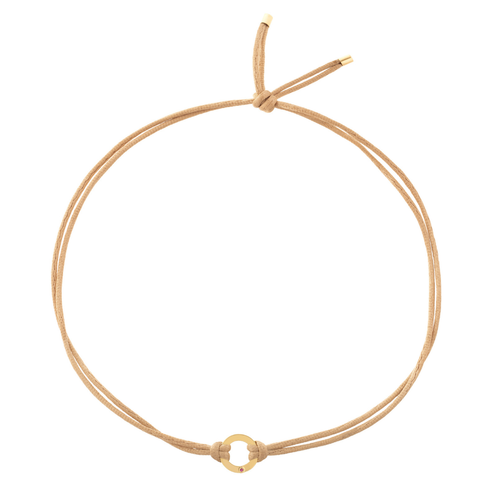 CHOKER FIO DE SEDA COM PINGENTE CÍRCULO