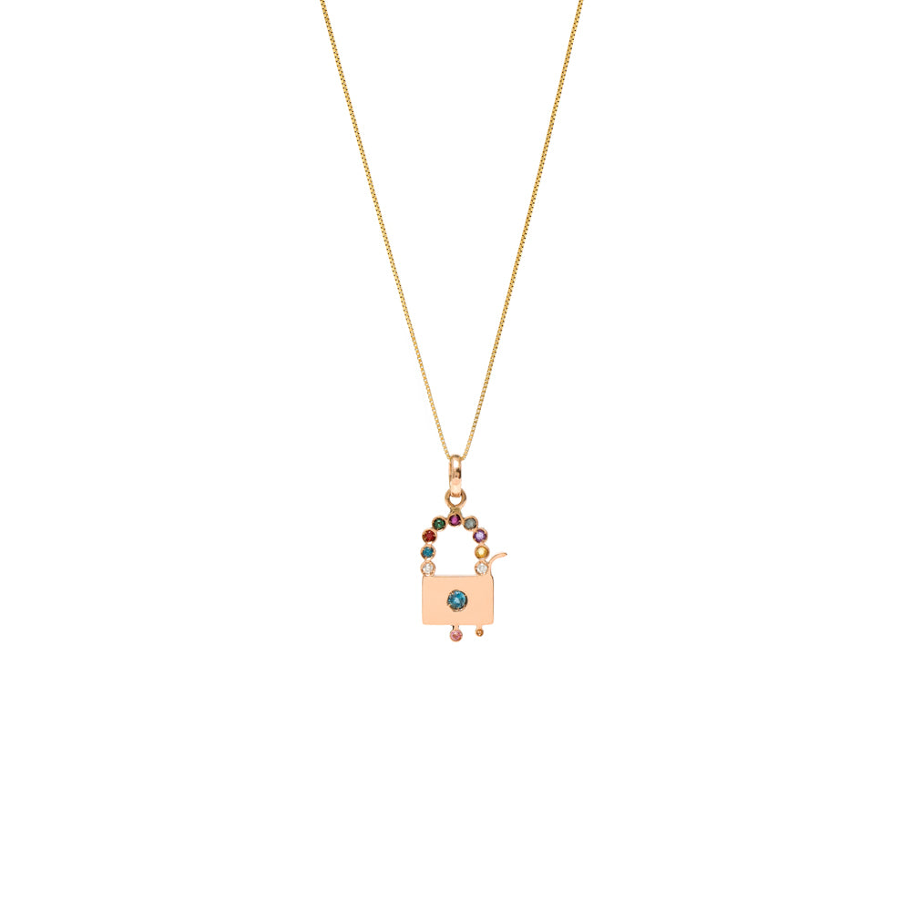 PINGENTE CADEADO COLORIDO